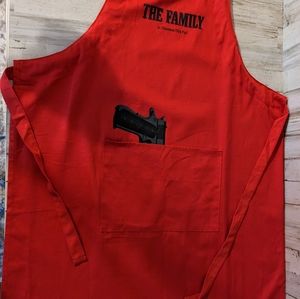 The Family Movie 2013 BBQ Apron Promotional Red Big Pocket. Hit Promotional Prod